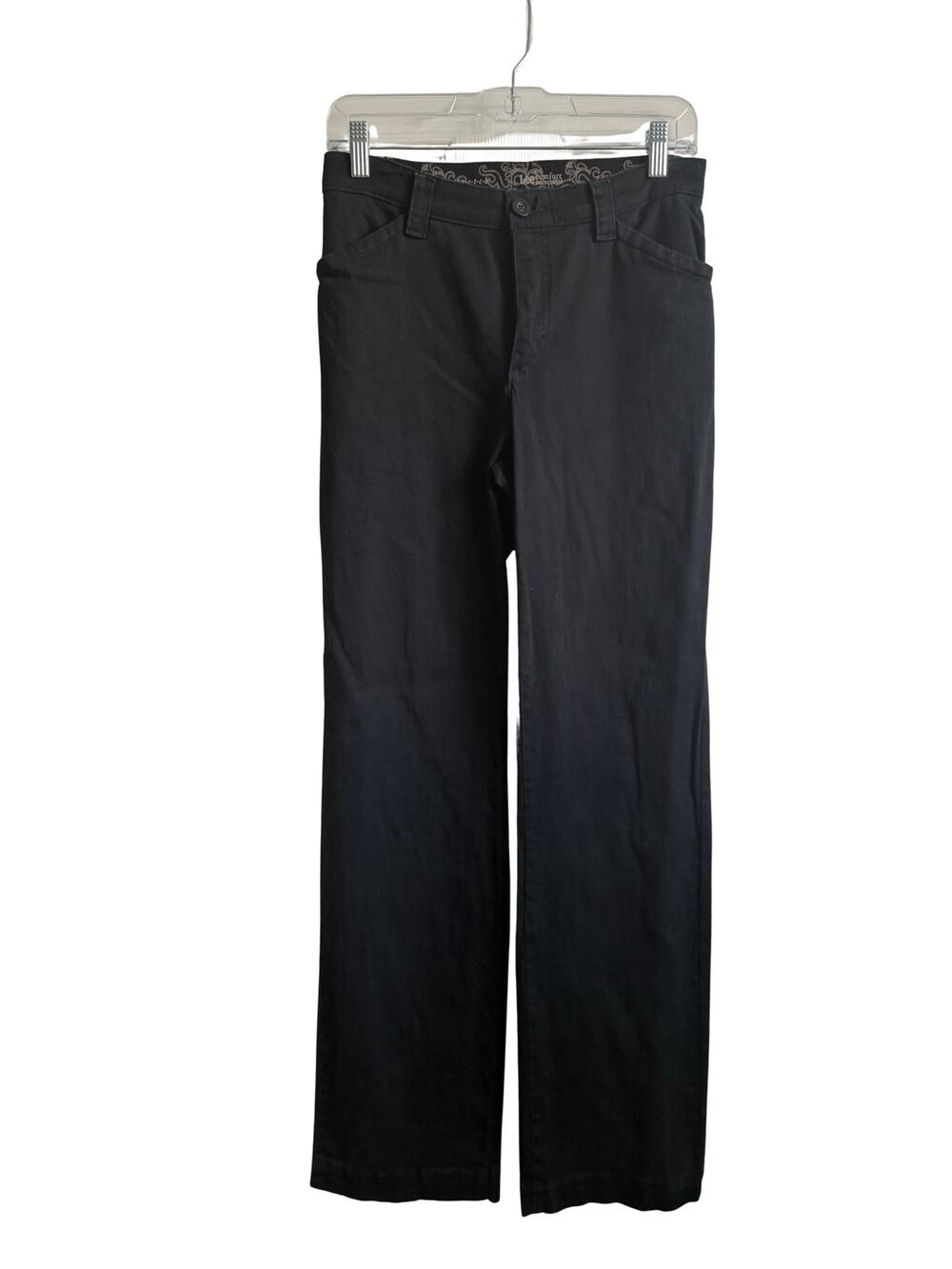 Lee Women’s Stretch Comfort Waistband Black Jeans Size 6 Medium Straight Leg